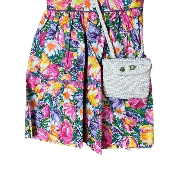 Vintage Sophist’s Regalia Flower Print Dress and Purse - Picture 3 of 9